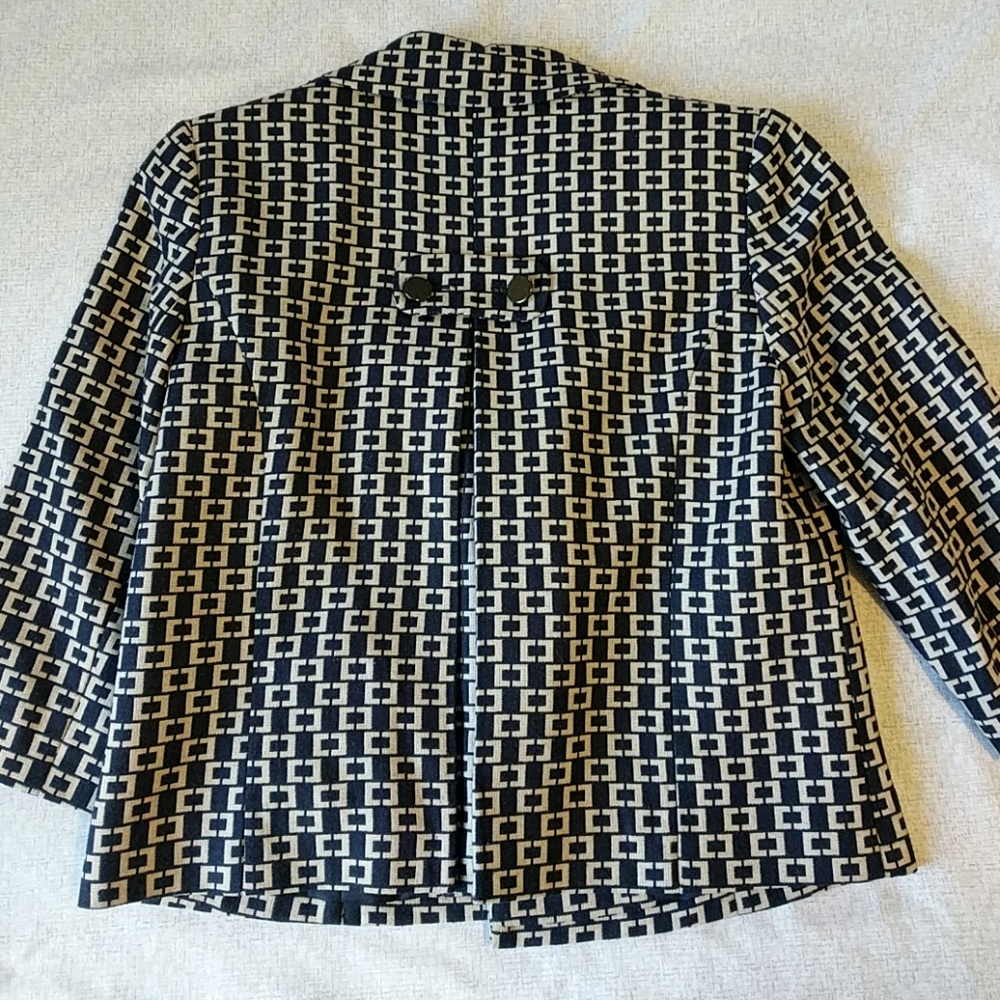 LOFT blue patterned blazer - Picture 4 of 6